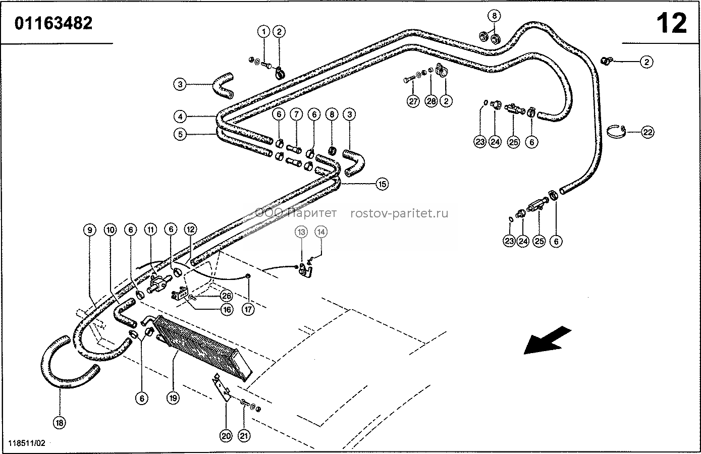 ОТОПЛЕНИЕ КАБИНЫ - CLAAS LEXION 450